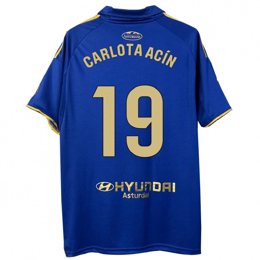Danxen Homem Camisola Carlota Acin Casajus #19 Azul Dourado Principal 2025/26 Camisa