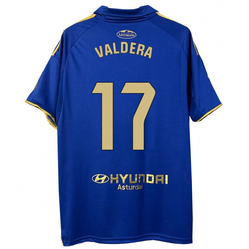 Danxen Homem Camisola Rubén Valdera #17 Azul Dourado Principal 2025/26 Camisa