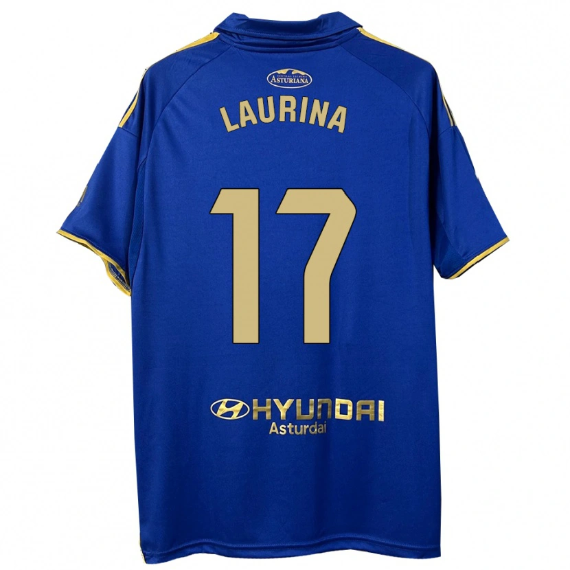 Danxen Homem Camisola Laura Gutiérrez #17 Azul Dourado Principal 2025/26 Camisa