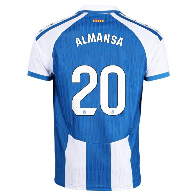 Danxen Homem Camisola Alex Almansa #20 Azul Branco Principal 2025/26 Camisa