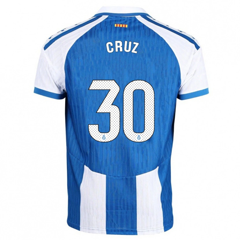 Danxen Homem Camisola Denis Cruz #30 Azul Branco Principal 2025/26 Camisa