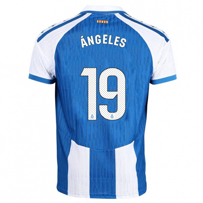 Danxen Homem Camisola Ángeles Del Álamo Sánchez #19 Azul Branco Principal 2025/26 Camisa