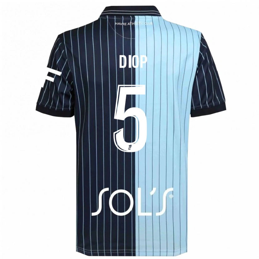 Danxen Homem Camisola Doro Diop #5 Azul Marinho Azul Celeste Principal 2025/26 Camisa
