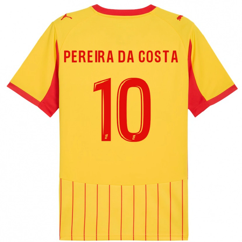 Danxen Homem Camisola David Pereira Da Costa #10 Amarelo Vermelho Principal 2025/26 Camisa