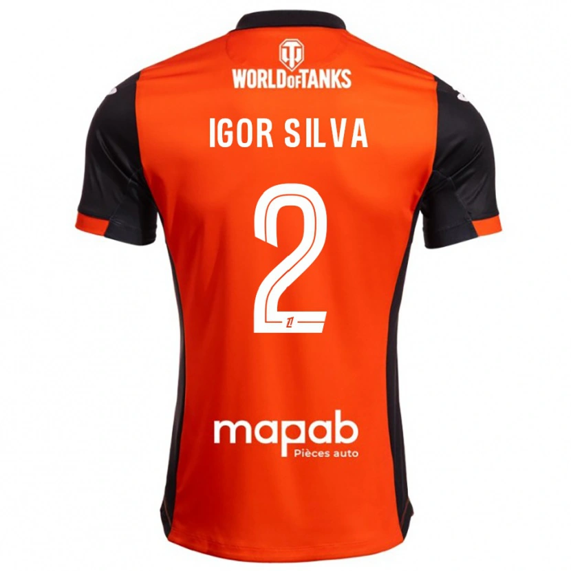 Danxen Homem Camisola Igor Silva #2 Preto Laranja Principal 2025/26 Camisa