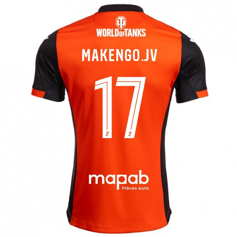 Danxen Homem Camisola Jean-Victor Makengo #17 Preto Laranja Principal 2025/26 Camisa