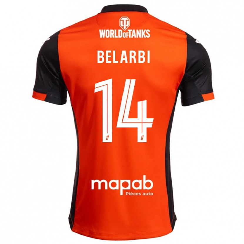 Danxen Homem Camisola Sohaib Belarbi #14 Preto Laranja Principal 2025/26 Camisa