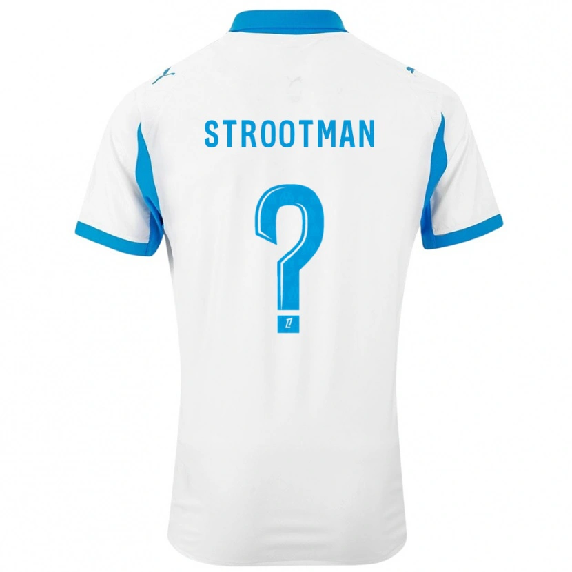 Danxen Homem Camisola Kevin Strootman #0 Branco Azul Celeste Principal 2025/26 Camisa
