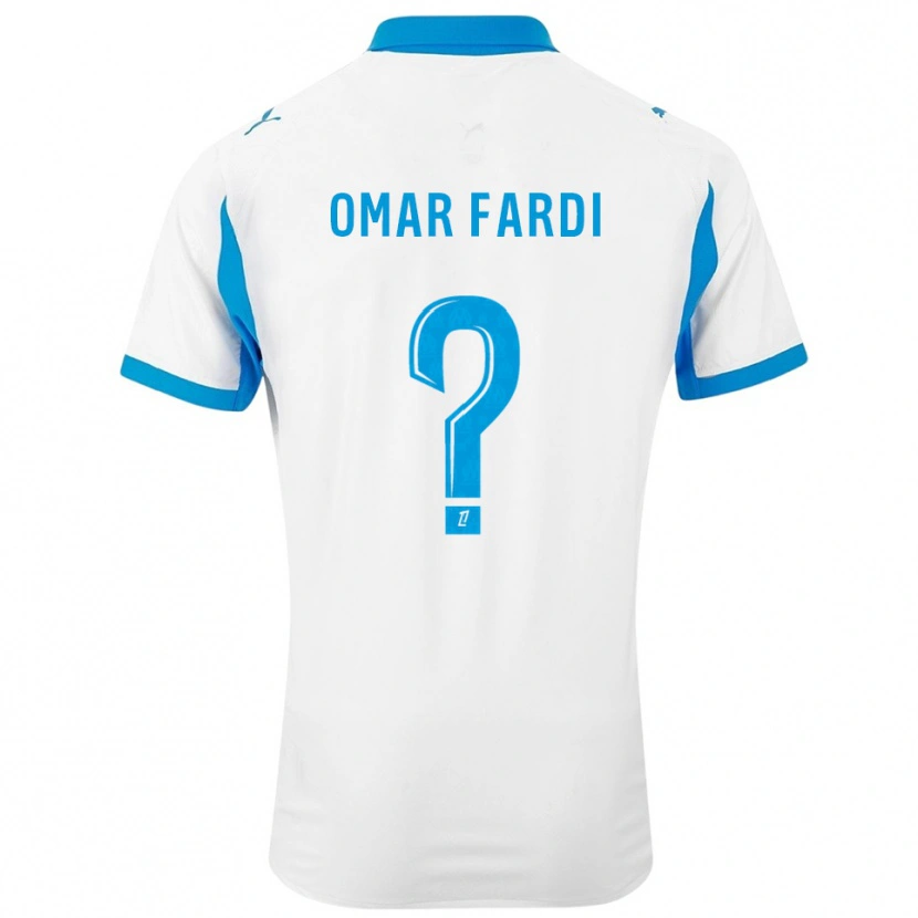 Danxen Homem Camisola El Omar Fardi #0 Branco Azul Celeste Principal 2025/26 Camisa