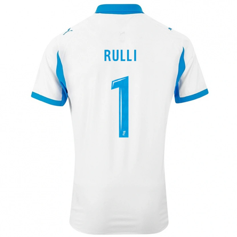 Danxen Homem Camisola Gerónimo Rulli #1 Branco Azul Celeste Principal 2025/26 Camisa