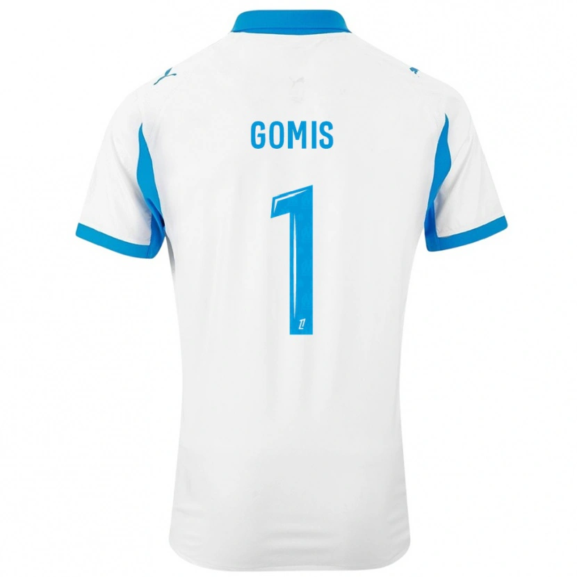 Danxen Homem Camisola Ibrahim Gomis #1 Branco Azul Celeste Principal 2025/26 Camisa