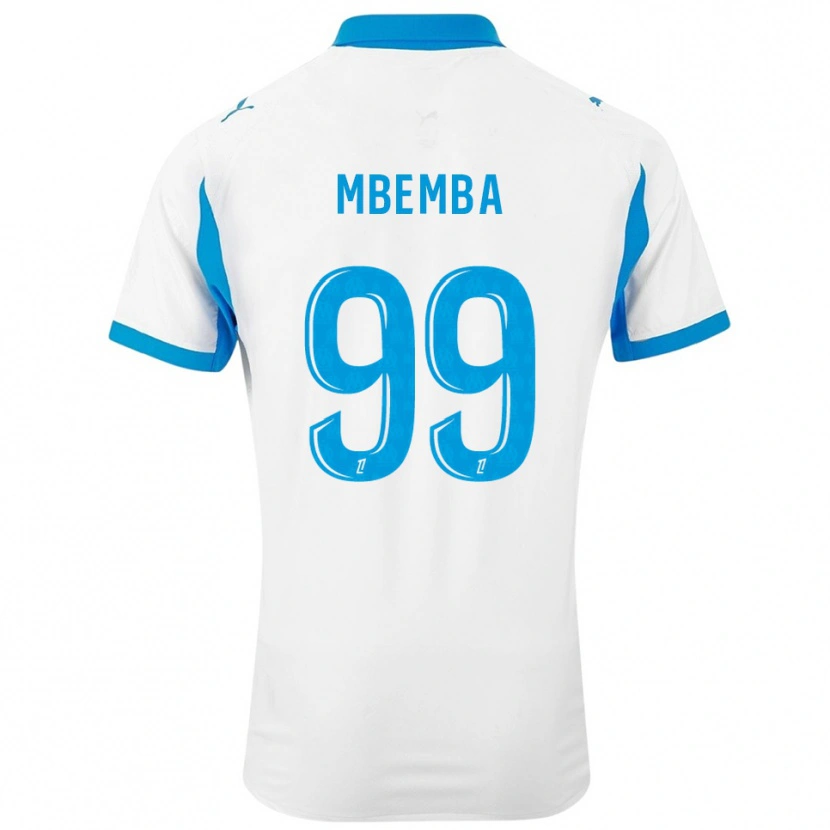 Danxen Homem Camisola Chancel Mbemba #99 Branco Azul Celeste Principal 2025/26 Camisa