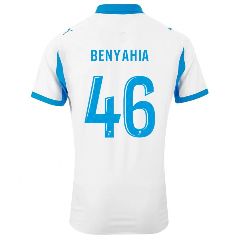 Danxen Homem Camisola Aylan Benyahia-Tani #46 Branco Azul Celeste Principal 2025/26 Camisa