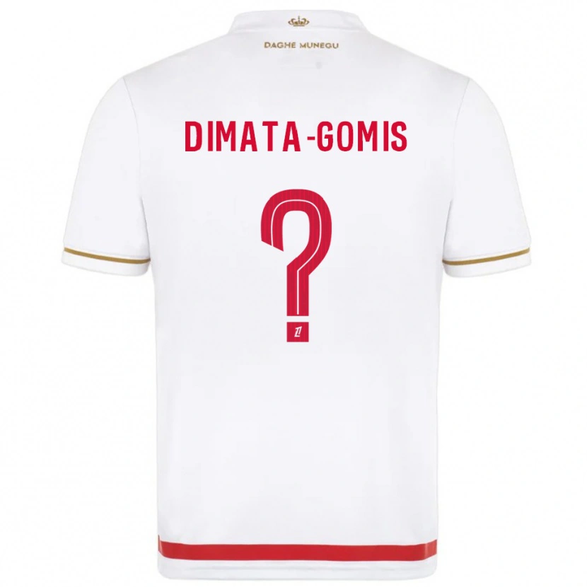 Danxen Homem Camisola Kamron Dimata-Gomis #0 Vermelho Branco Principal 2025/26 Camisa