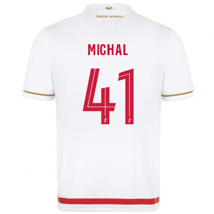 Danxen Homem Camisola Lucas Michal #41 Vermelho Branco Principal 2025/26 Camisa