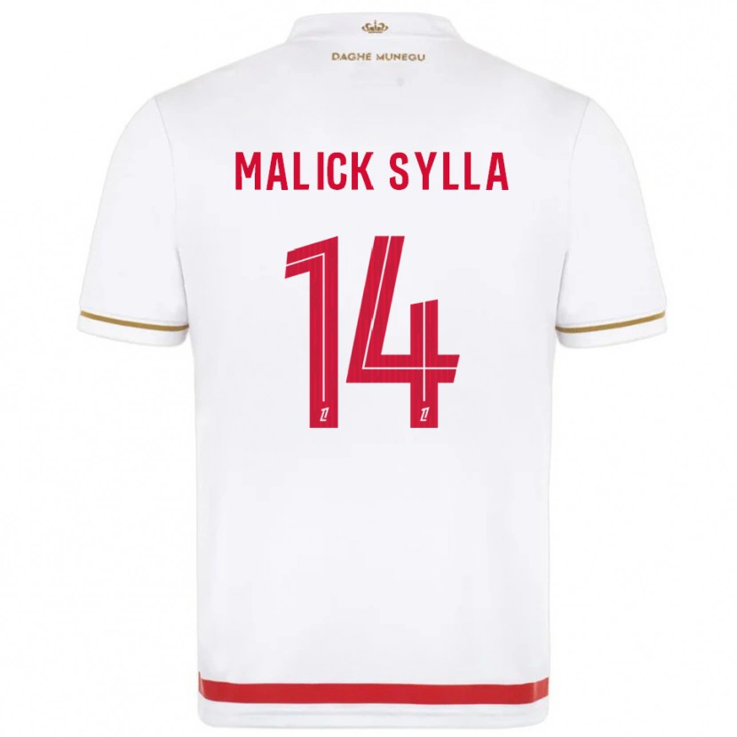 Danxen Homem Camisola Malick Sylla #14 Vermelho Branco Principal 2025/26 Camisa