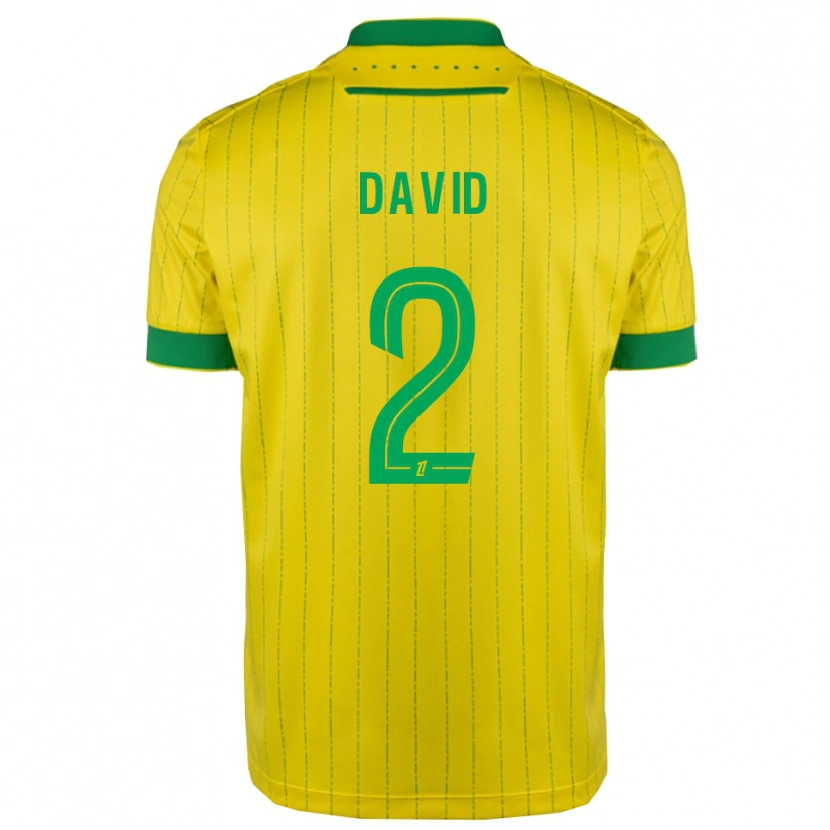 Danxen Homem Camisola Timothé David #2 Amarelo Verde Principal 2025/26 Camisa