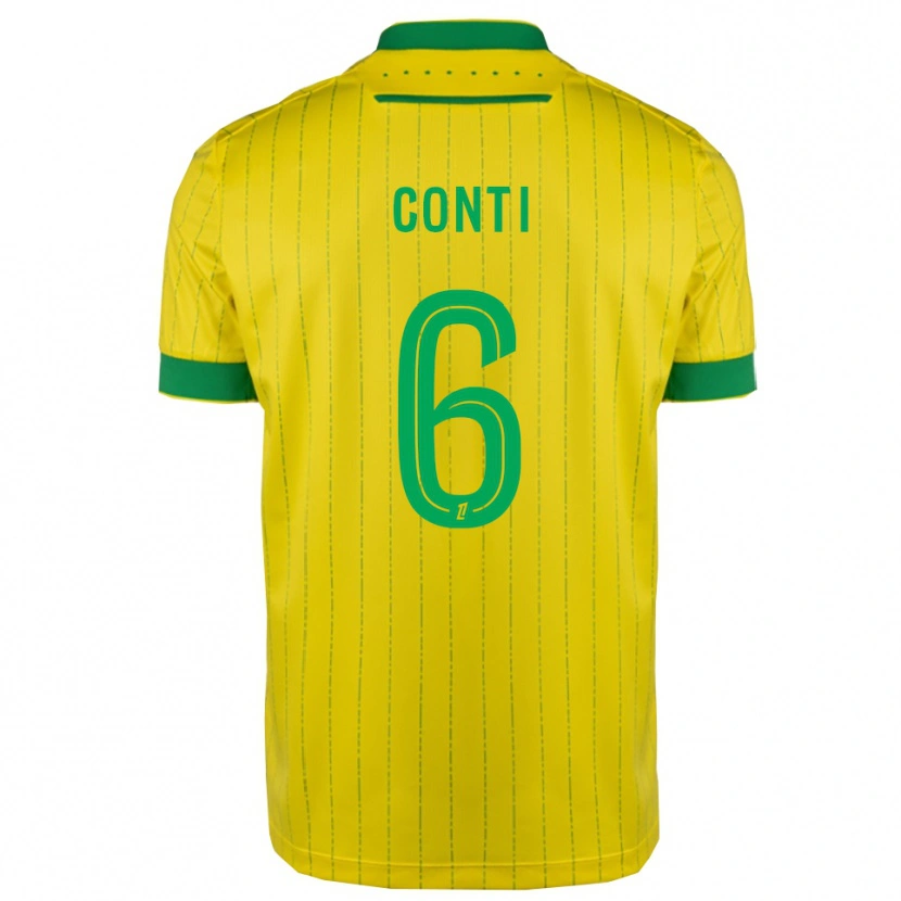 Danxen Homem Camisola Alexandre Conti #6 Amarelo Verde Principal 2025/26 Camisa