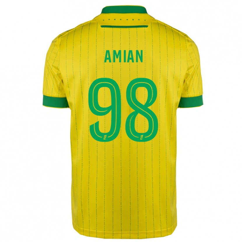 Danxen Homem Camisola Kelvin Amian #98 Amarelo Verde Principal 2025/26 Camisa