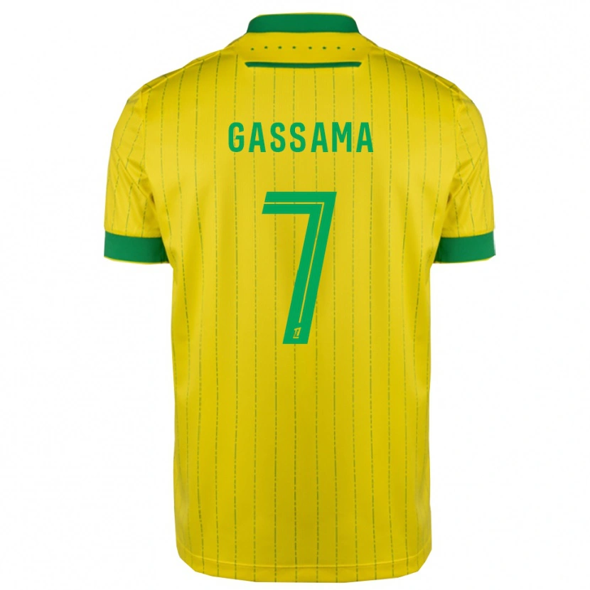 Danxen Homem Camisola Heraba Gassama #7 Amarelo Verde Principal 2025/26 Camisa