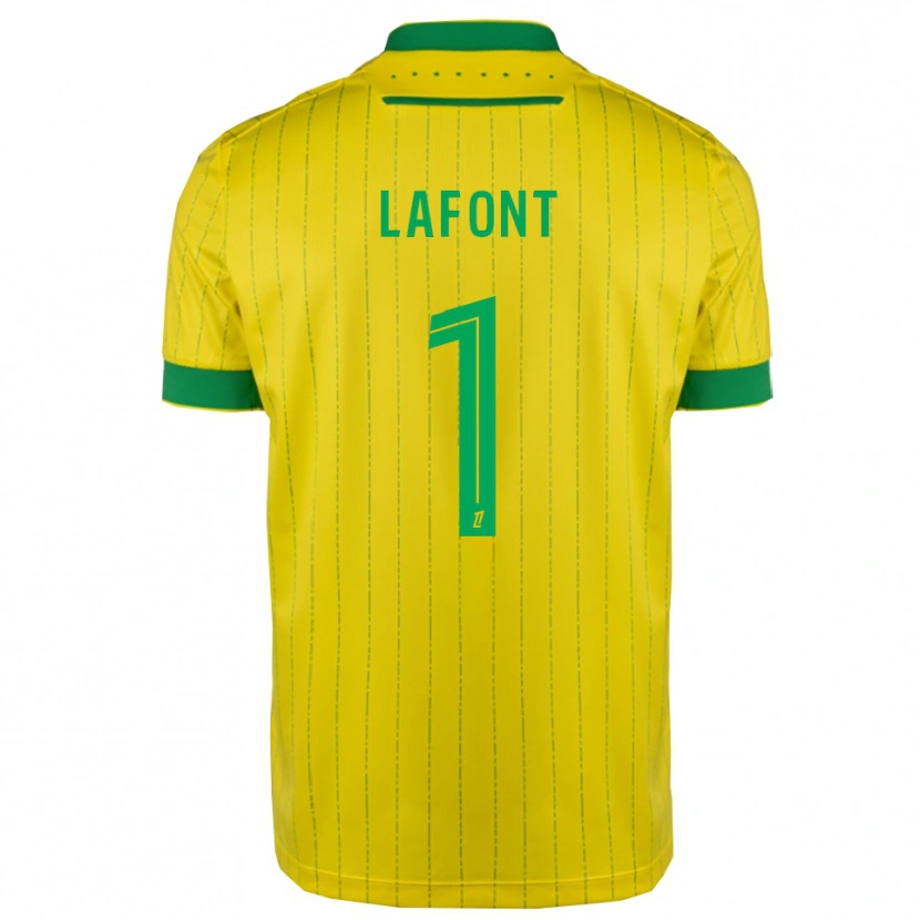 Danxen Homem Camisola Alban Lafont #1 Amarelo Verde Principal 2025/26 Camisa