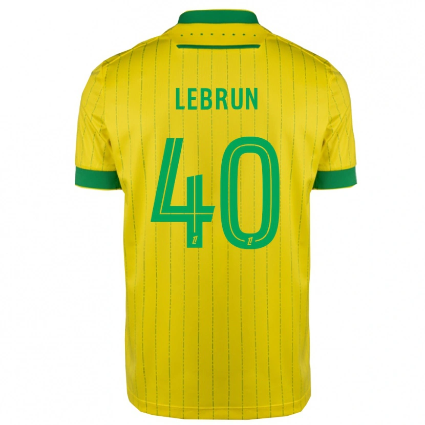 Danxen Homem Camisola Lisa Lebrun #40 Amarelo Verde Principal 2025/26 Camisa
