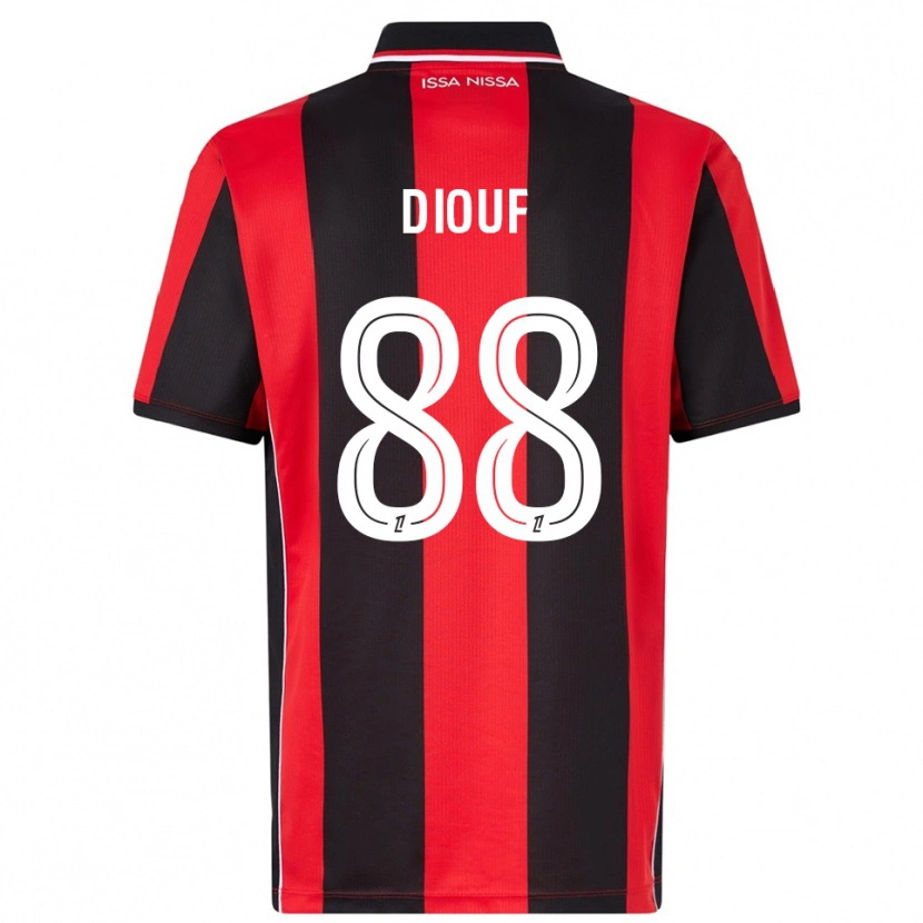 Danxen Homem Camisola Yehvann Diouf #88 Vermelho Preto Principal 2025/26 Camisa