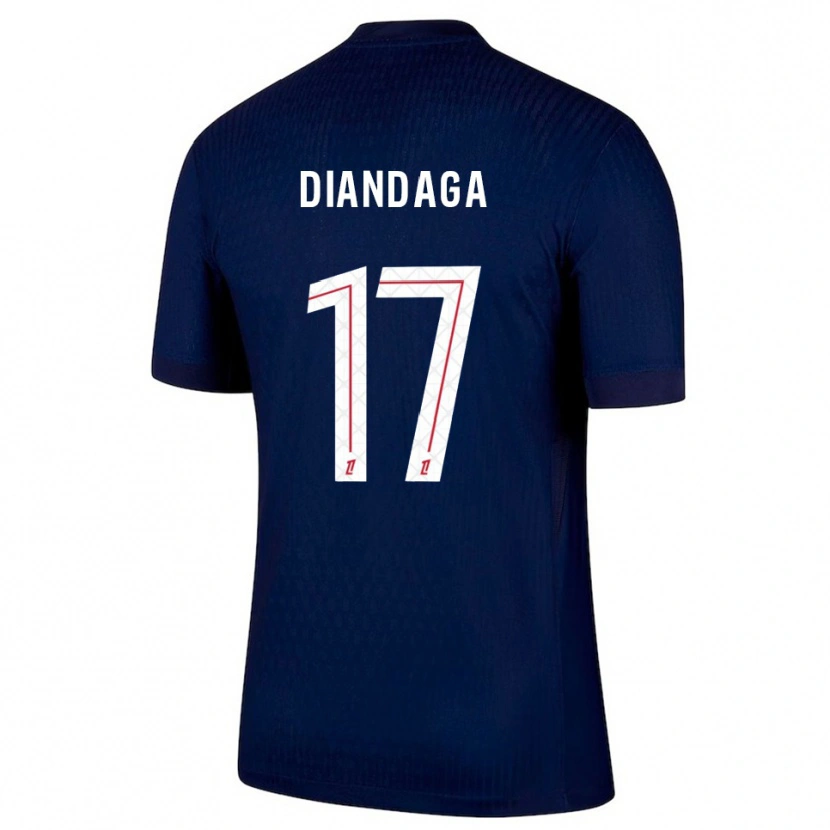 Danxen Homem Camisola Hermann Malonga #17 Azul Marinho Vermelho Principal 2025/26 Camisa