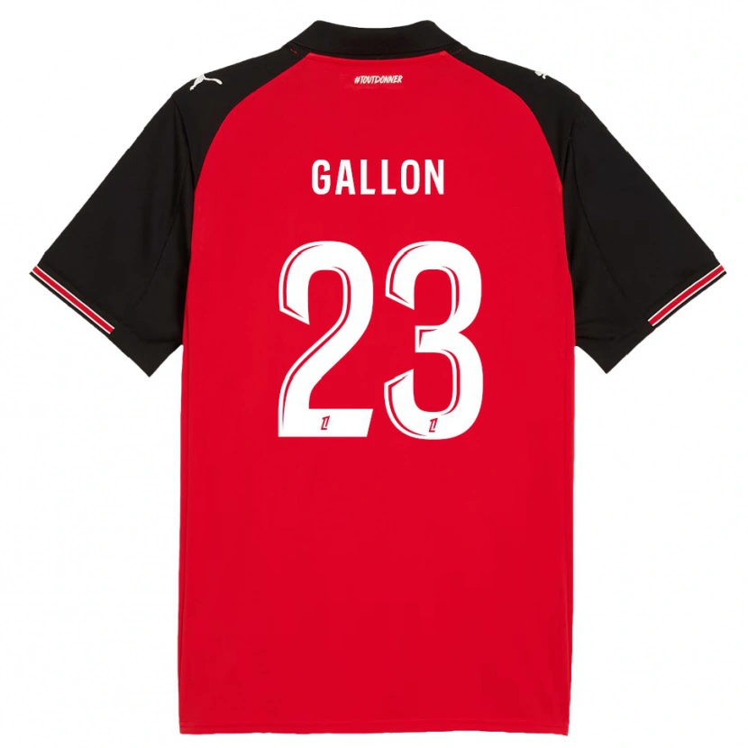 Danxen Homem Camisola Gauthier Gallon #23 Vermelho Preto Principal 2025/26 Camisa
