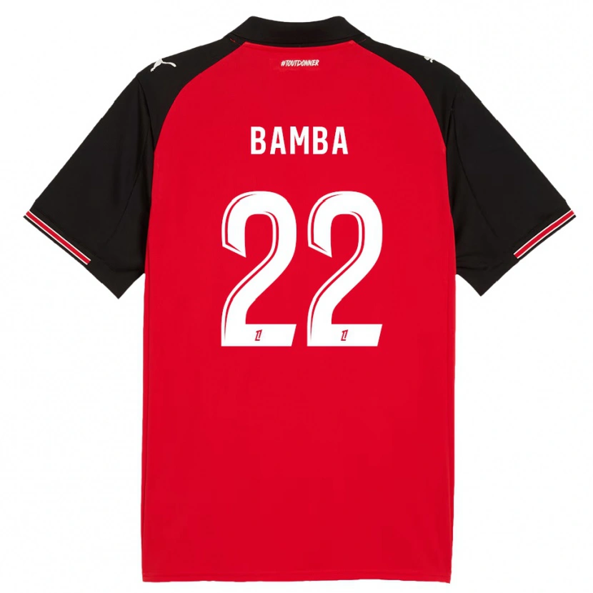 Danxen Homem Camisola Rayan Bamba #22 Vermelho Preto Principal 2025/26 Camisa