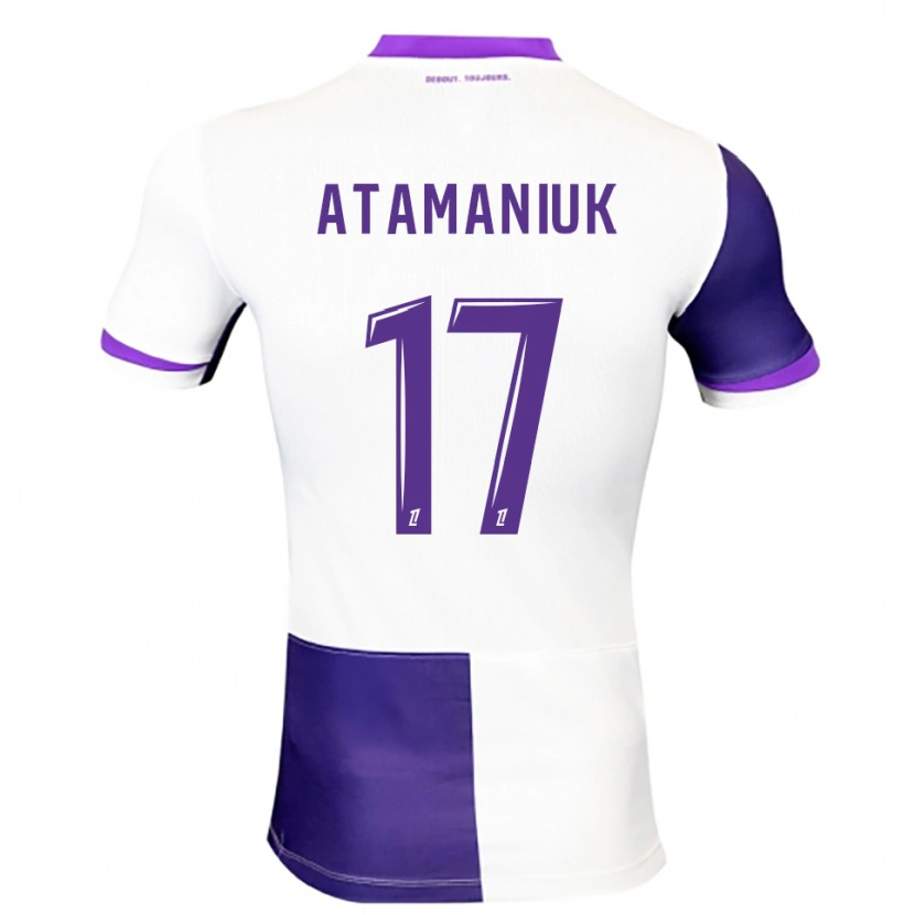 Danxen Homem Camisola Alexandra Atamaniuk #17 Roxo Branco Principal 2025/26 Camisa