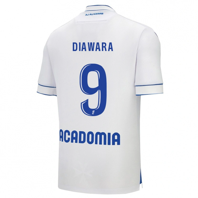 Danxen Homem Camisola Tidiane Diawara #9 Branco Azul Principal 2025/26 Camisa