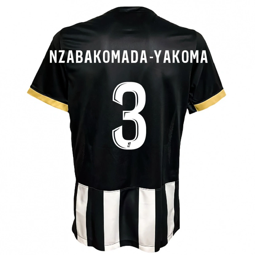 Danxen Homem Camisola Raphaël Nzabakomada-Yakoma #3 Preto Branco Principal 2025/26 Camisa