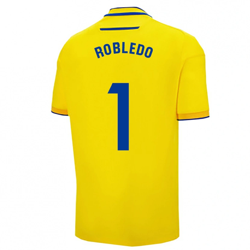Danxen Homem Camisola Robledo #1 Amarelo Marinho Principal 2025/26 Camisa