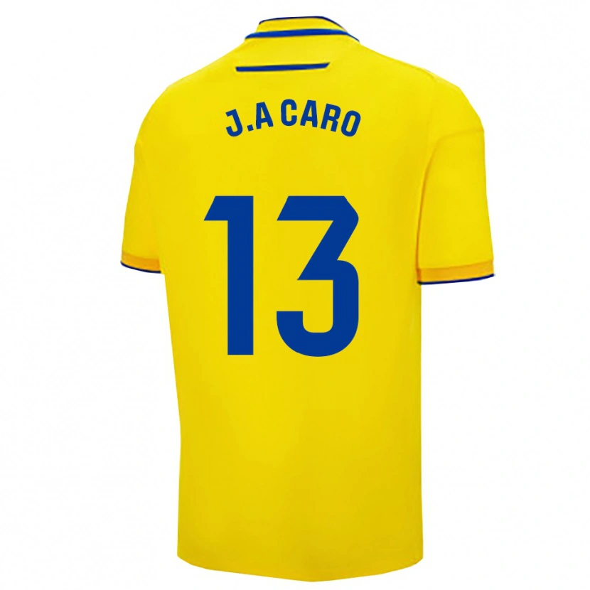 Danxen Homem Camisola José Antonio Caro #13 Amarelo Marinho Principal 2025/26 Camisa