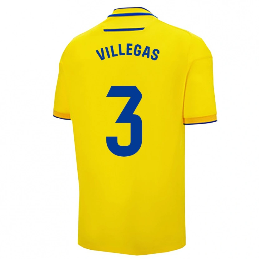 Danxen Homem Camisola Virginia Villegas Rico #3 Amarelo Marinho Principal 2025/26 Camisa