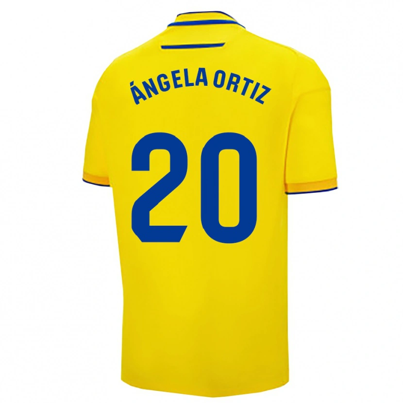 Danxen Homem Camisola Ángela Gema Ortiz Muriel #20 Amarelo Marinho Principal 2025/26 Camisa