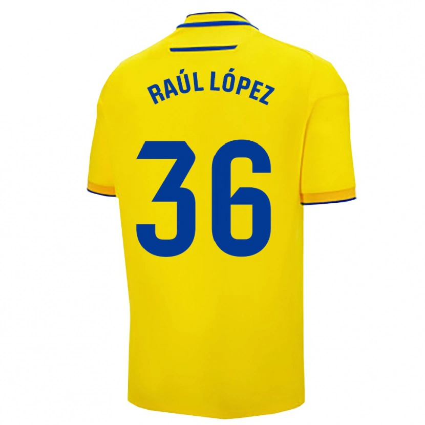 Danxen Homem Camisola Raúl López #36 Amarelo Marinho Principal 2025/26 Camisa