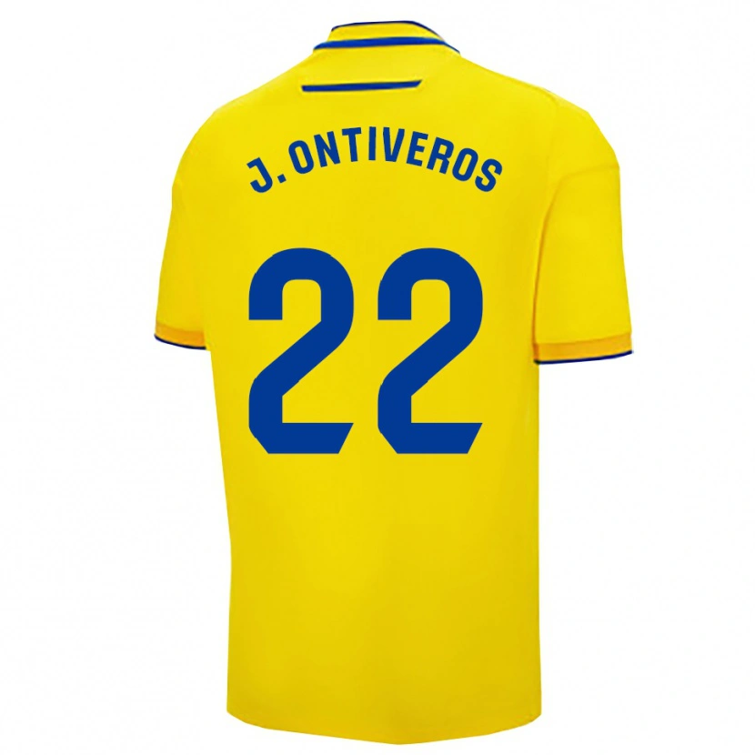 Danxen Homem Camisola Javi Ontiveros #22 Amarelo Marinho Principal 2025/26 Camisa