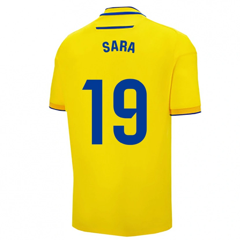 Danxen Homem Camisola Sara Sánchez García #19 Amarelo Marinho Principal 2025/26 Camisa