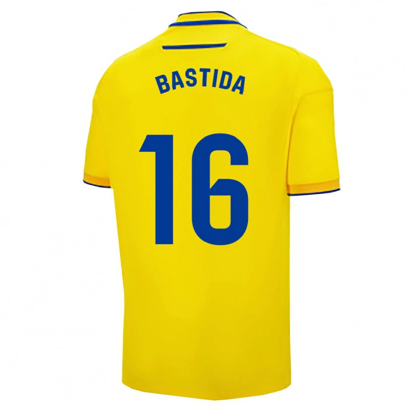 Danxen Homem Camisola Álvaro Bastida #16 Amarelo Marinho Principal 2025/26 Camisa