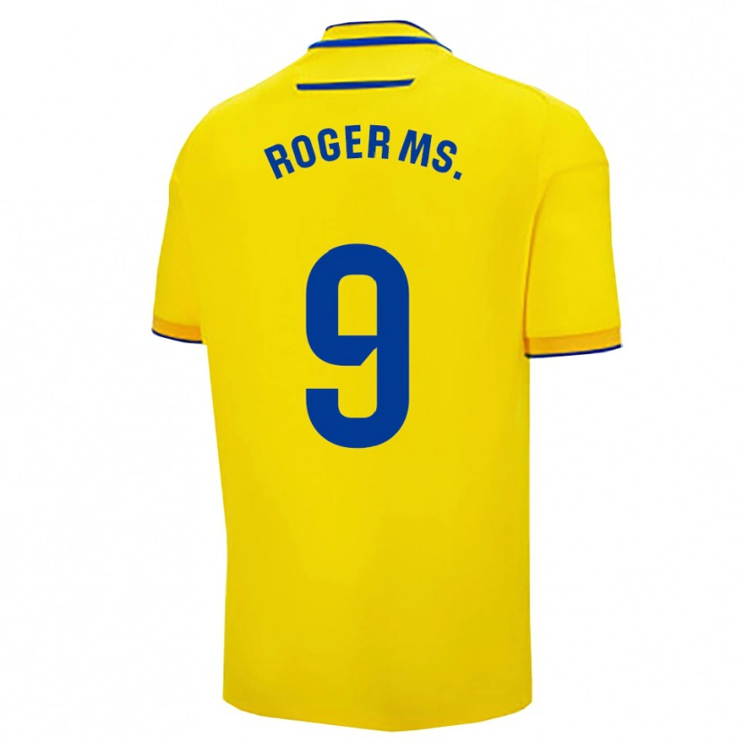Danxen Homem Camisola Roger Martí #9 Amarelo Marinho Principal 2025/26 Camisa