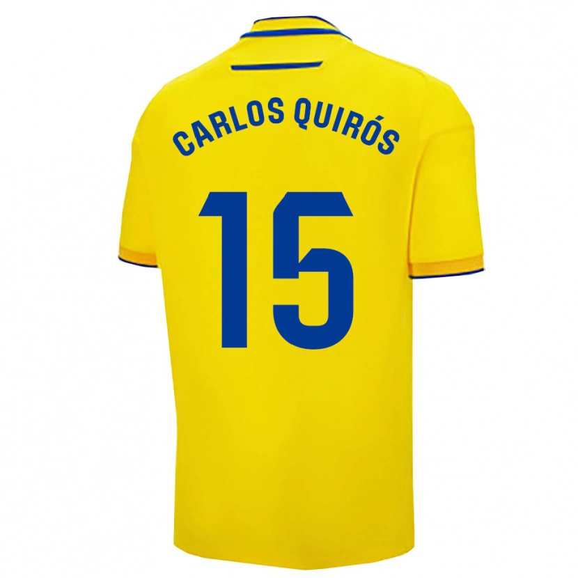 Danxen Homem Camisola Juan Carlos Quirós #15 Amarelo Marinho Principal 2025/26 Camisa