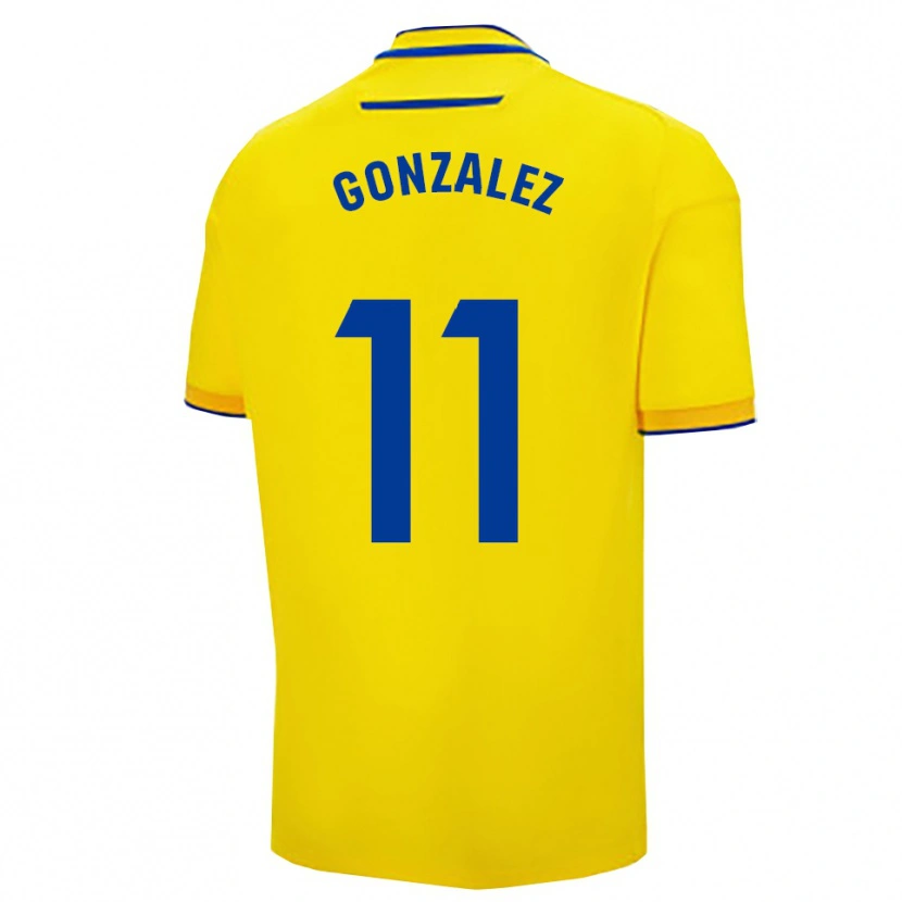 Danxen Homem Camisola Chus González #11 Amarelo Marinho Principal 2025/26 Camisa