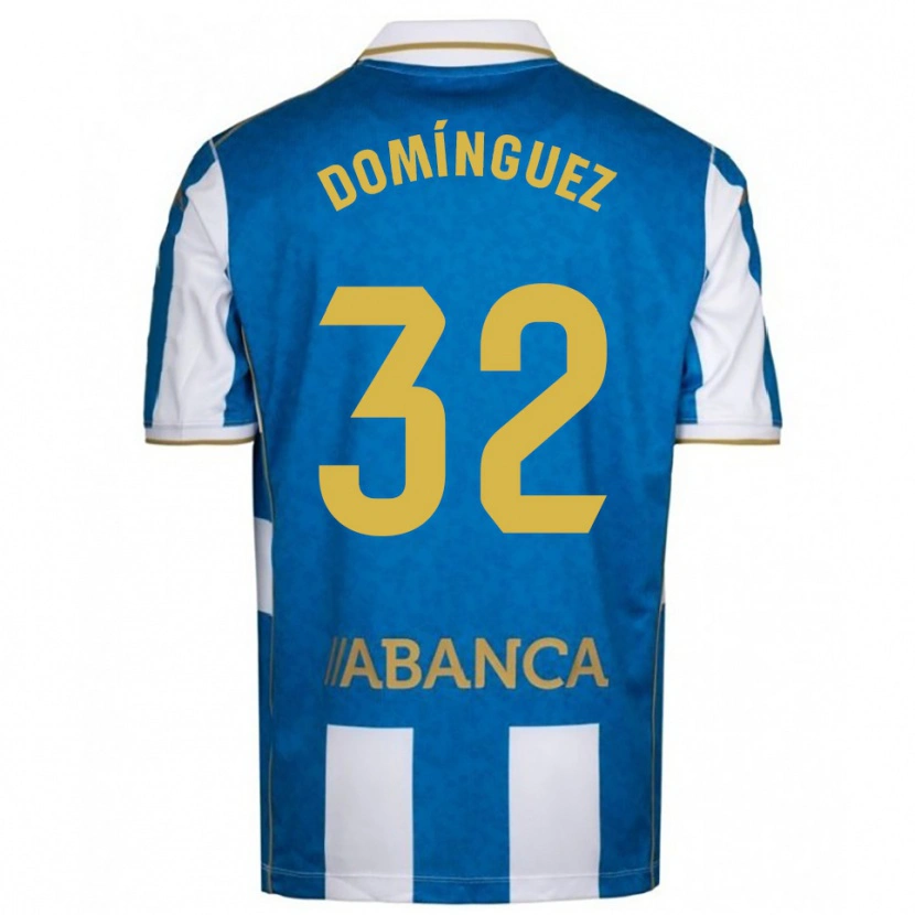 Danxen Homem Camisola David Domínguez #32 Branco Azul Principal 2025/26 Camisa