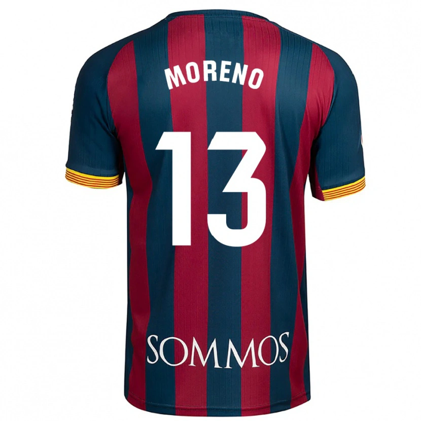 Danxen Homem Camisola Eloy Moreno #13 Azul Marinho Vermelho Principal 2025/26 Camisa