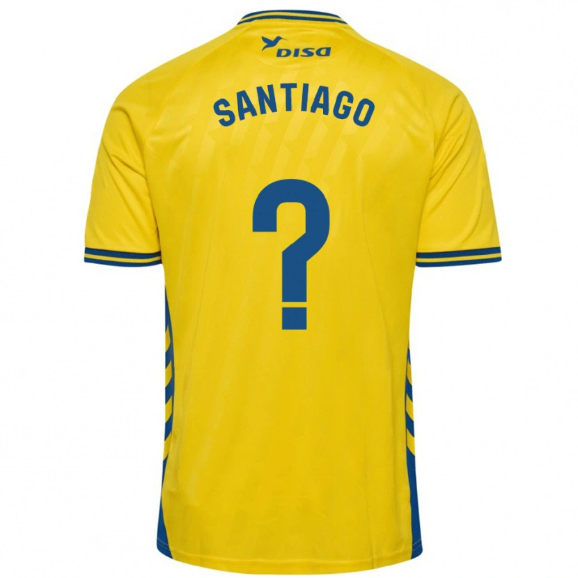 Danxen Homem Camisola Eduardo Santiago #0 Amarelo Azul Principal 2025/26 Camisa