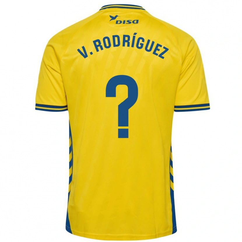 Danxen Homem Camisola Carlos Vicente Rodríguez #0 Amarelo Azul Principal 2025/26 Camisa