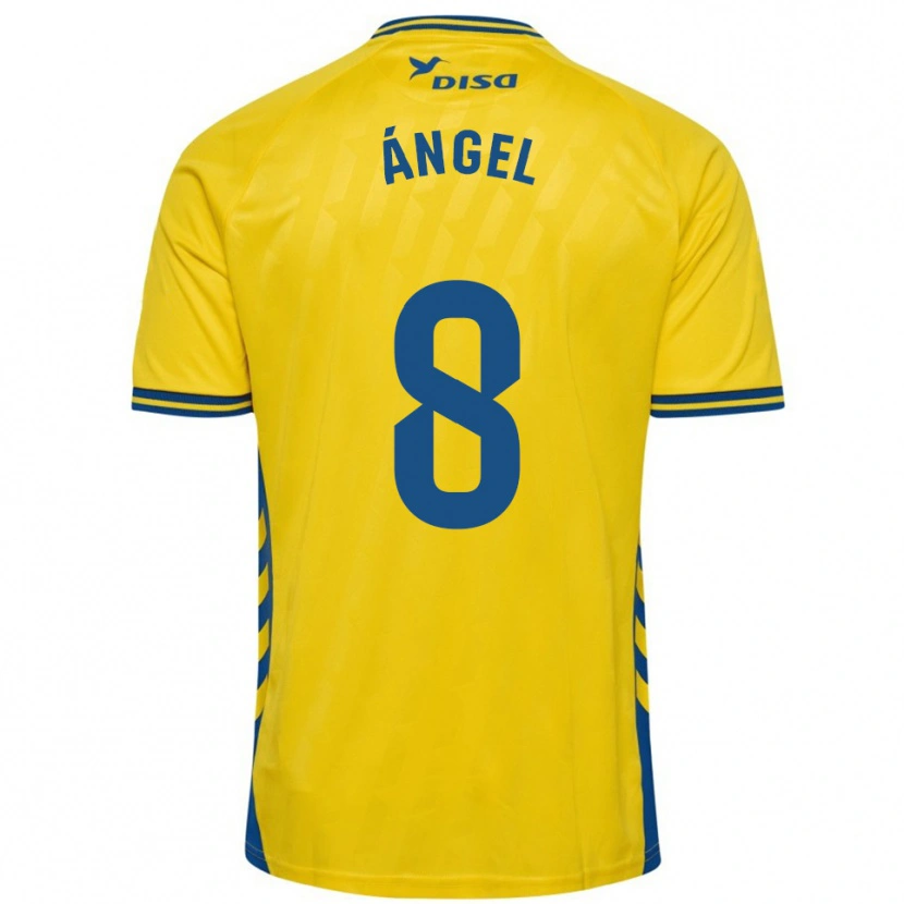 Danxen Homem Camisola José Ángel #8 Amarelo Azul Principal 2025/26 Camisa