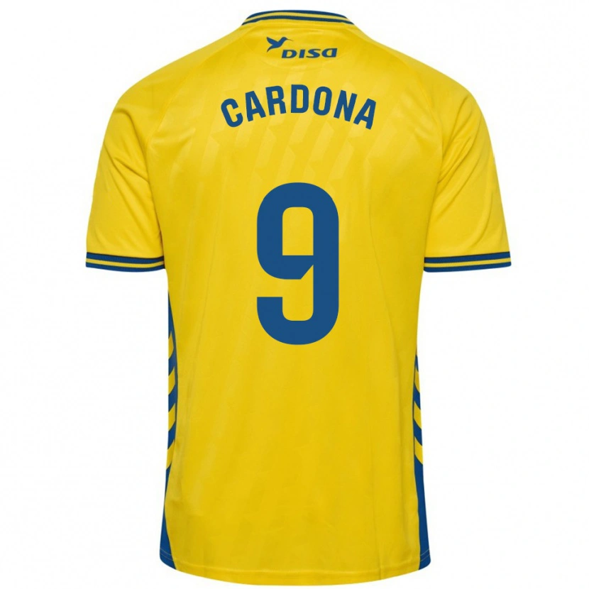 Danxen Homem Camisola Marc Cardona #9 Amarelo Azul Principal 2025/26 Camisa